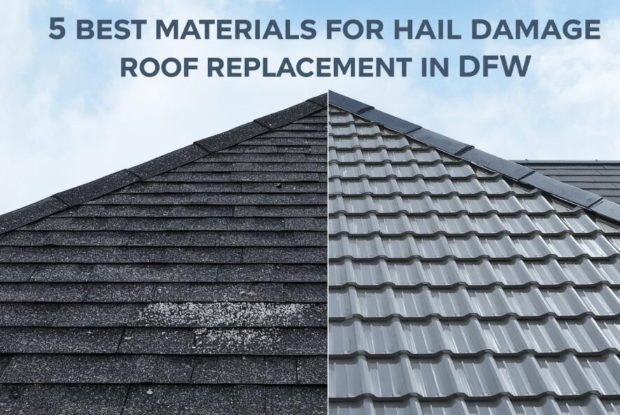 5 Best Materials for Hail Damage Roof Replacement in DFW